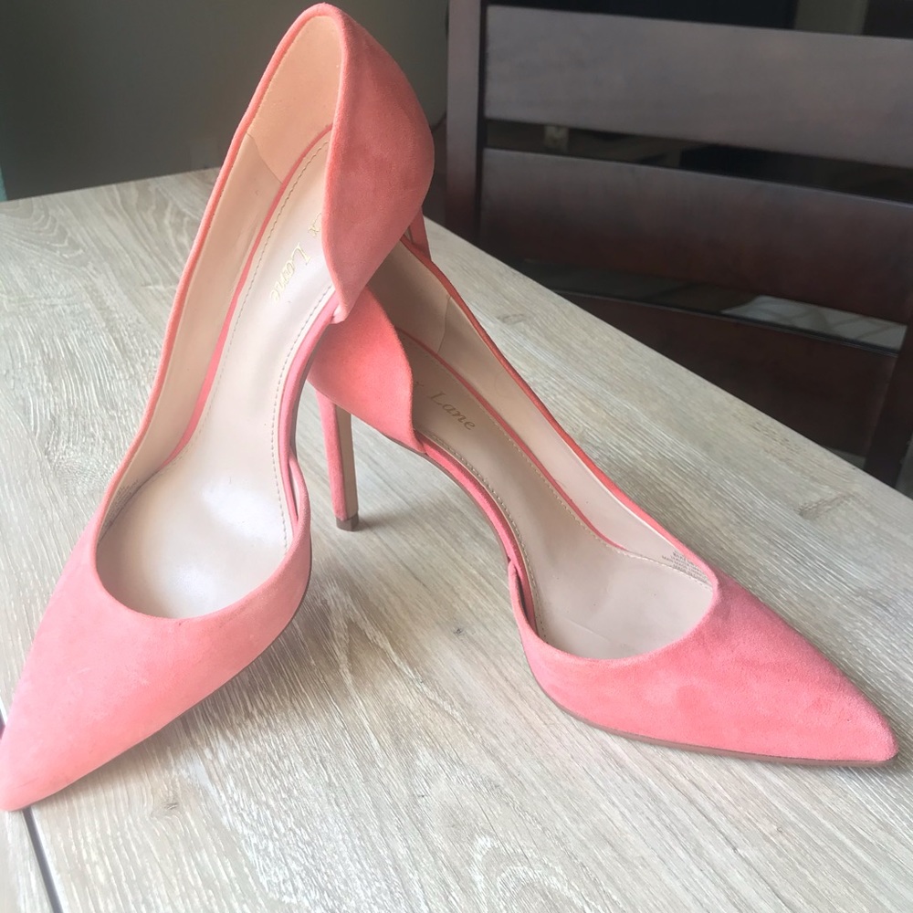Peachy Suede Pumps